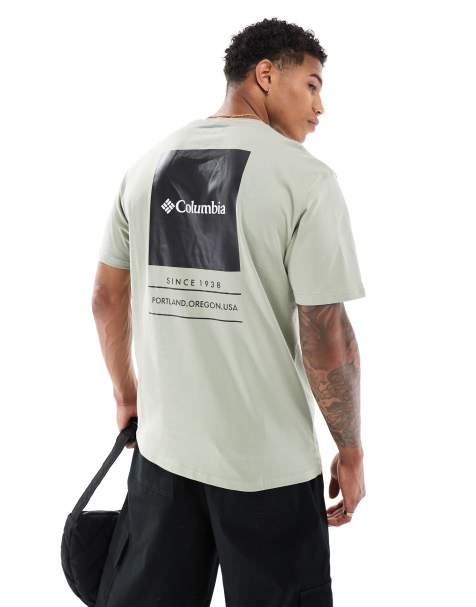 Columbia Barton Springs back print t-shirt in green - view 1