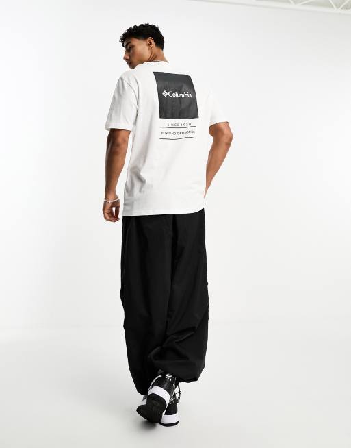 Columbia Barton Springs back print t-shirt in white Exclusive at ASOS, 3 of 4