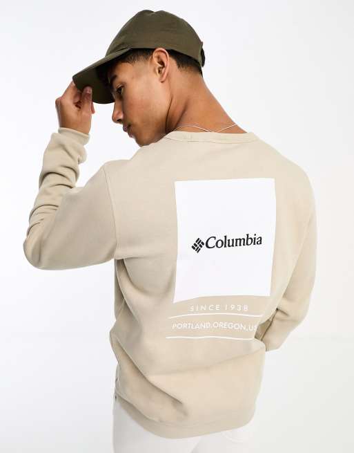 Columbia - Barton Springs - Felpa girocollo beige - In esclusiva per ASOS 