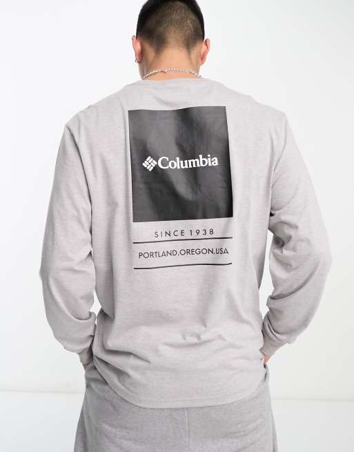 Columbia - Barton Springs - Grå langærmet T-shirt - Kun hos ASOS