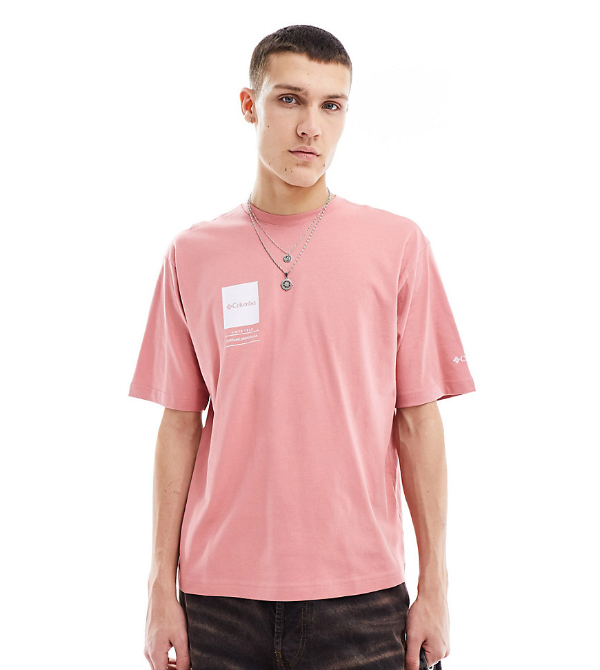 Columbia Barton Springs II oversized t-shirt in pink Exclusive at ASOS