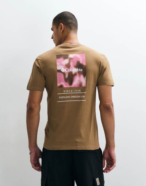Columbia - Barton Springs III - Beige T-shirt med grafisk print - view 1