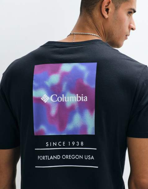 Columbia – Barton Springs III – Czarny T-shirt z grafiką - view 1