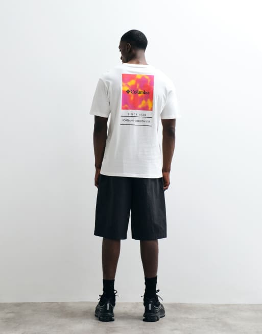 Columbia - Barton Springs III - Hvid T-shirt med grafisk print, 3 af 5