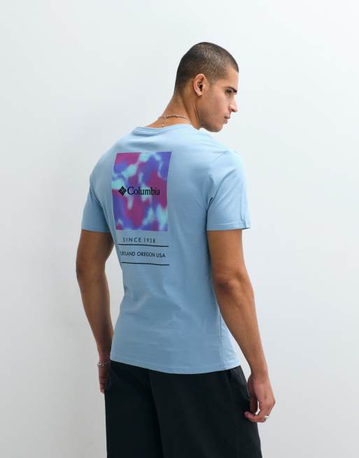 Columbia – Barton Springs III – Niebieski T-shirt z grafiką, 4 z 5