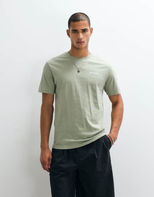 Columbia - Barton Springs III - Safarigrøn T-shirt med grafik, 5 af 5