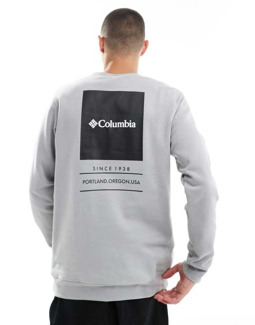 Columbia – Barton Springs – Sweatshirt in Grau mit Rückenprint
