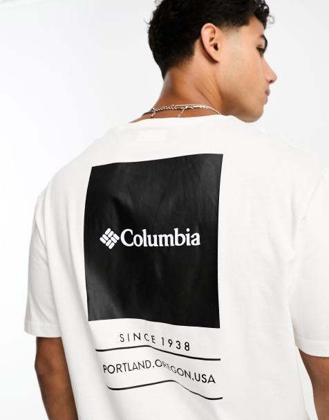 Columbia - Barton Springs - T-shirt bianca con stampa sul retro - In esclusiva per ASOS - view 1