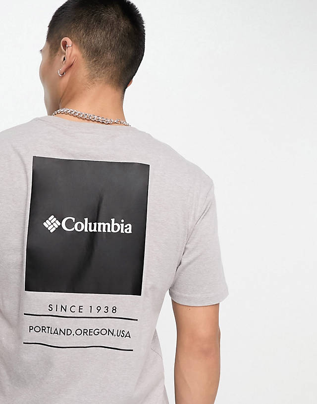 Columbia - barton springs t-shirt in grey exclusive at asos