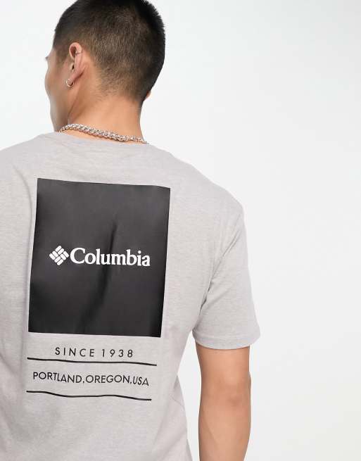 Columbia Barton Springs t-shirt in grey Exclusive at ASOS 