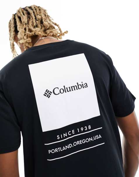Columbia - Barton Springs - T-shirt nera con stampa sul retro - In esclusiva per ASOS - view 1
