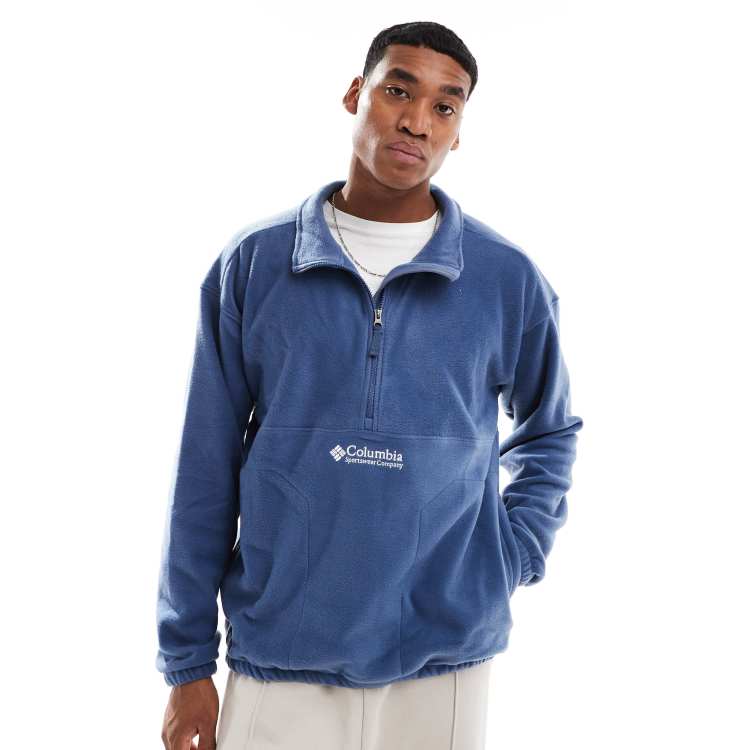 Columbia Bent Bough 1/2 zip fleece in blue ASOS