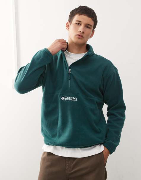 Columbia - Bent Bough - Fleece met 1/2 rits in middernacht groenblauw - view 1