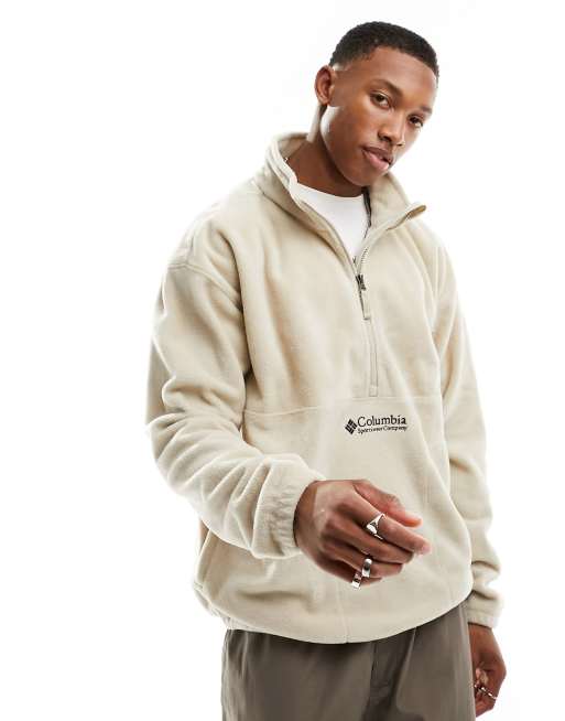 Columbia – Bent Bough – Fleece-Sweatshirt in Beige mit halbem Reißverschluss