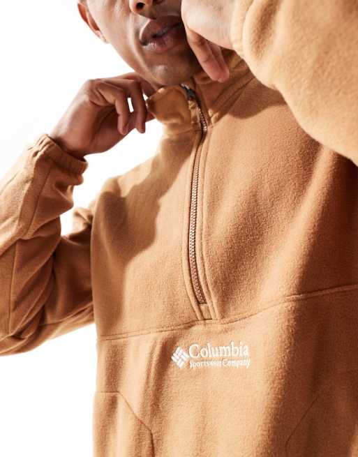 Columbia – Bent Bough – Fleece-Sweatshirt in Kamelbraun mit kurzem Reißverschluss, 3 von 4