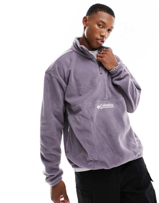 Columbia – Bent Bough – Fleece-Sweatshirt in Lila mit halbem Reißverschluss