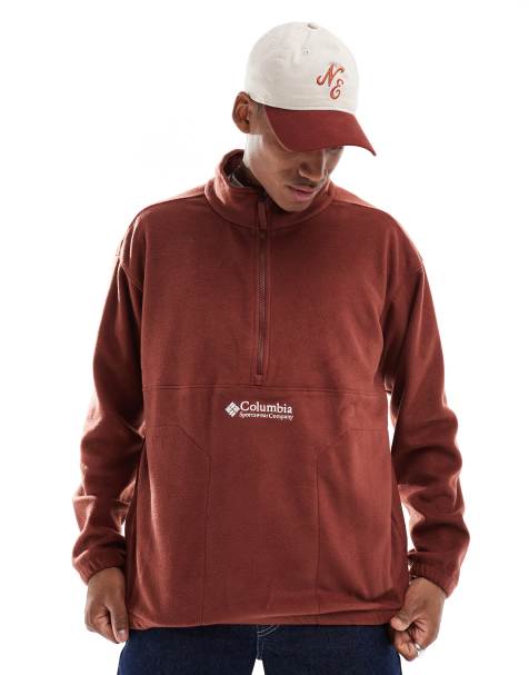 Columbia Bent Bough half zip fleece in burgundy - view 1
