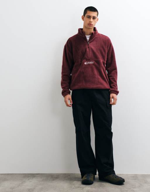 Columbia Bent Bough half zip fleece in burgundy, 3 of 5