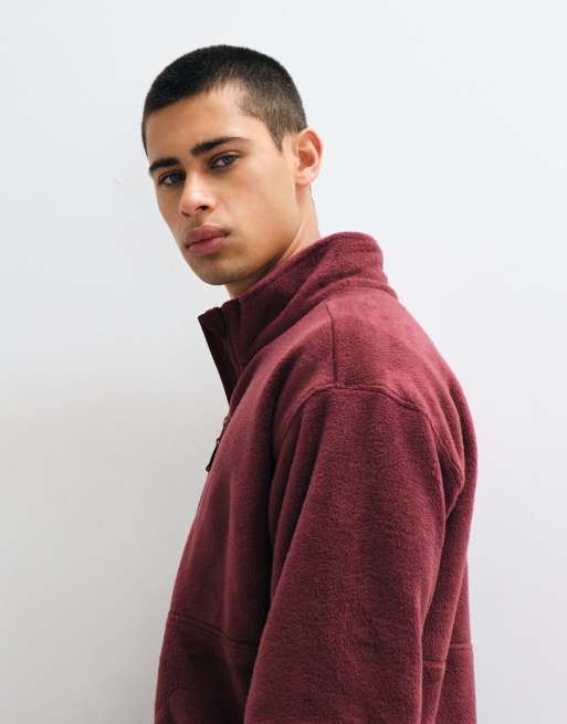 Columbia Bent Bough half zip fleece in burgundy, 4 of 5