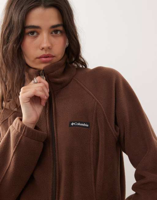 Columbia - Benton Springs - Brun fleece med gennemgående lynlås, 3 af 4