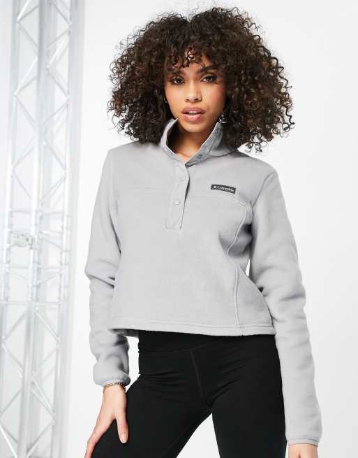 Cropped half zip fleece hotsell