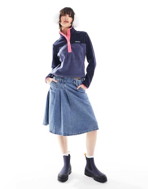 Columbia - Benton Springs - Felpa con abbottonatura corta blu navy, 2 di 4