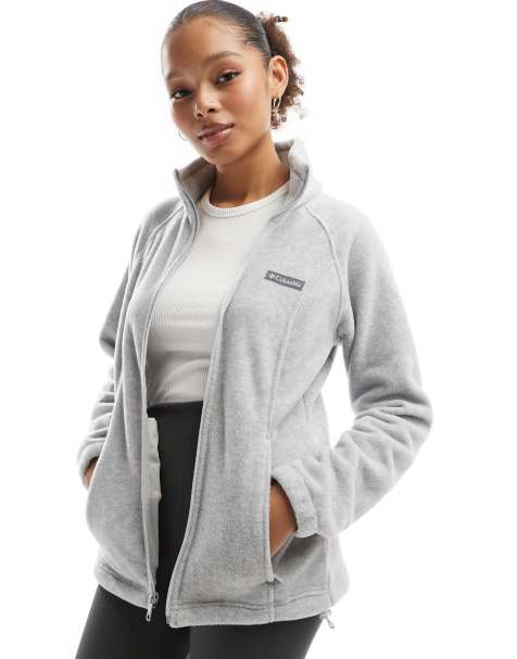 Columbia – Benton Springs – Fleece-Jacke in Heidegrau mit Reißverschluss - view 1