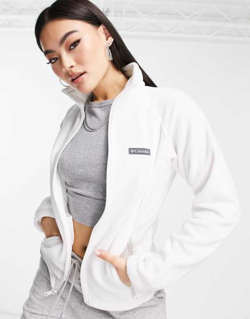 White Columbia Fleece Zip Up Jacket 