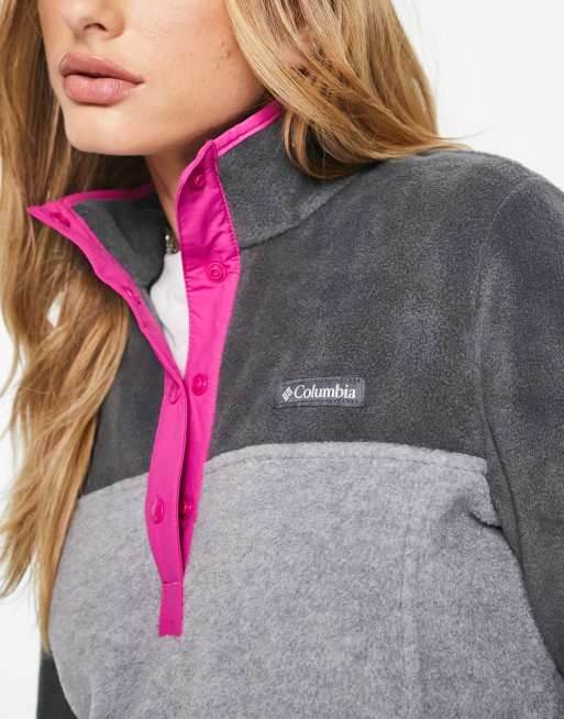 Columbia Benton Springs half snap neck fleece in grey, 3 of 4