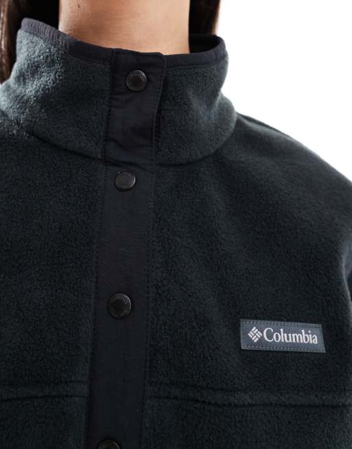 Columbia Benton Springs II half snap pull over fleece in black, 3 of 4