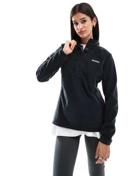 Columbia - Benton Springs II - Sort pull over-fleece med kort knapstolpe med trykknapper - view 1