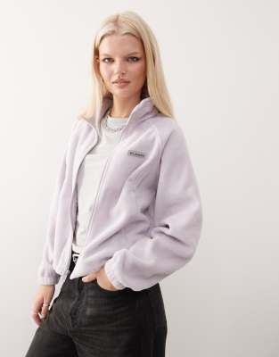 Columbia - Benton Springs - Locker geschnittene Jacke aus Fleece in Flieder mit Reißverschluss-Lila