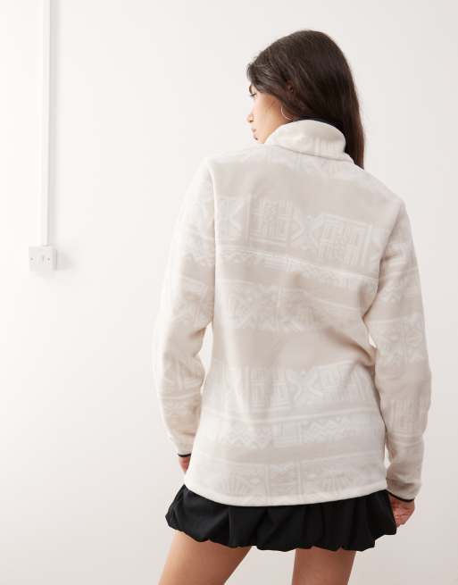 Columbia - Benton Springs - Pile beige con stampa e abbottonatura parziale, 4 di 4