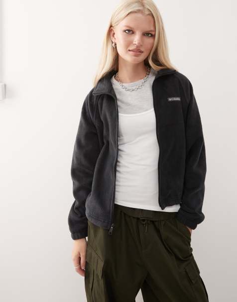 Columbia Benton Springs relaxed full zip fleece in black - view 1
