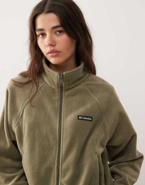 Columbia Benton Springs relaxed full zip fleece in green - view 1