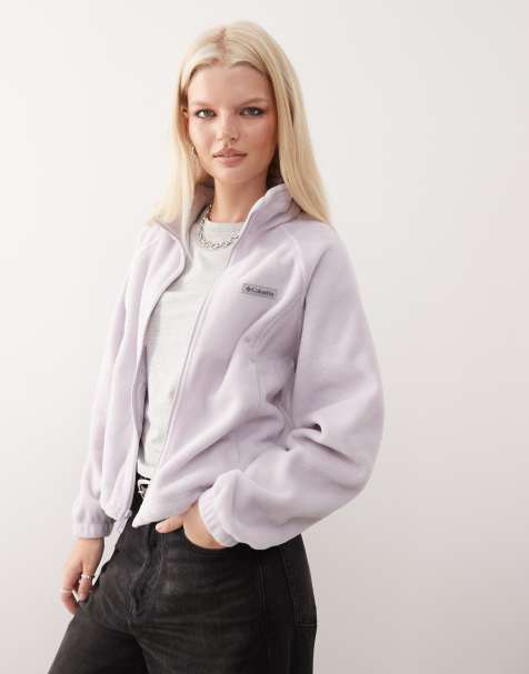 Columbia Benton Springs relaxed full zip fleece in lilac - view 1