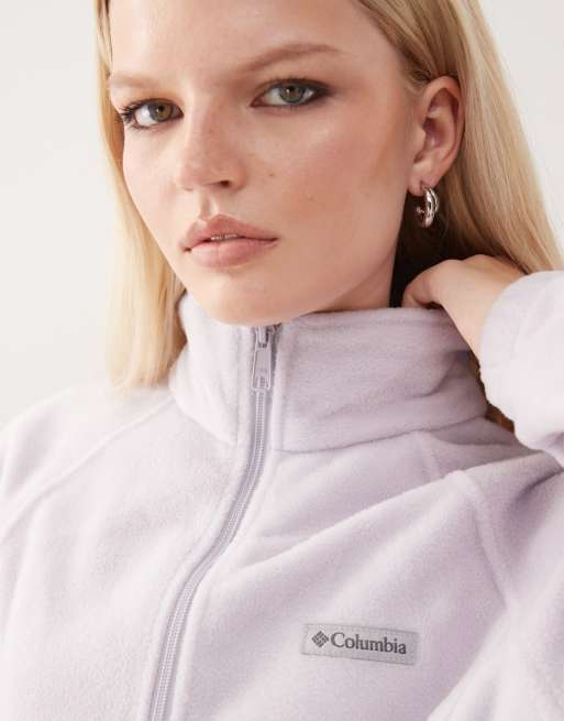 Columbia Benton Springs relaxed full zip fleece in lilac | ASOS