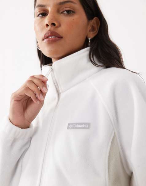 Columbia Benton Springs relaxed full zip in white - view 1