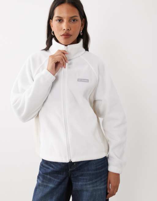 Columbia Benton Springs relaxed full zip in white, 3 of 4