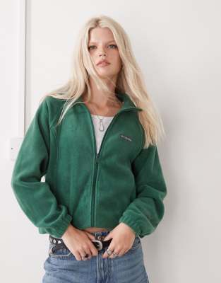 Columbia - Beton Springs - Relaxed-Fit-Fleecejacke in Regenwaldgrün mit Reißverschluss