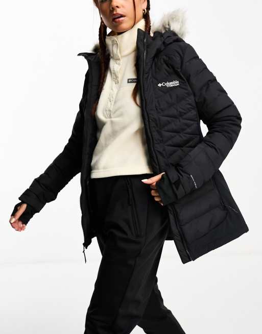 Columbia Bird Mountain II insulated ski jacket in black ASOS