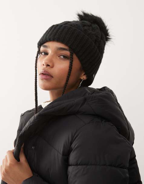 Columbia - Boundless Days - Bonnet en maille torsadée avec pompon - Noir - view 1