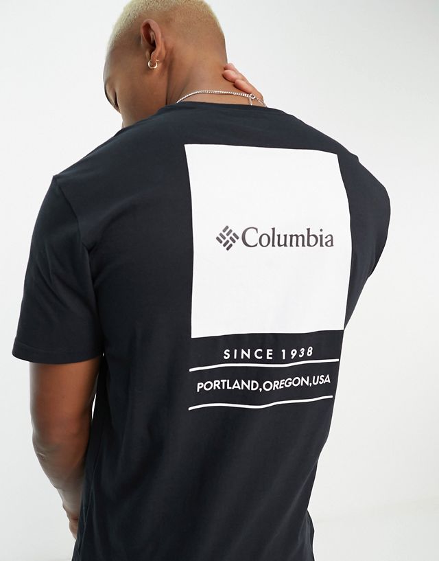Columbia box logo T-shirt in black