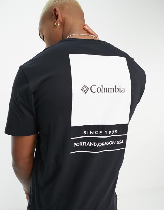 Columbia box logo T-shirt in black