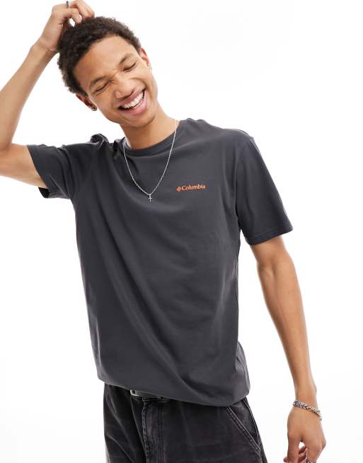 Columbia Brice Creek mountain back print t-shirt in black Exclusive at ASOS, 2 of 4