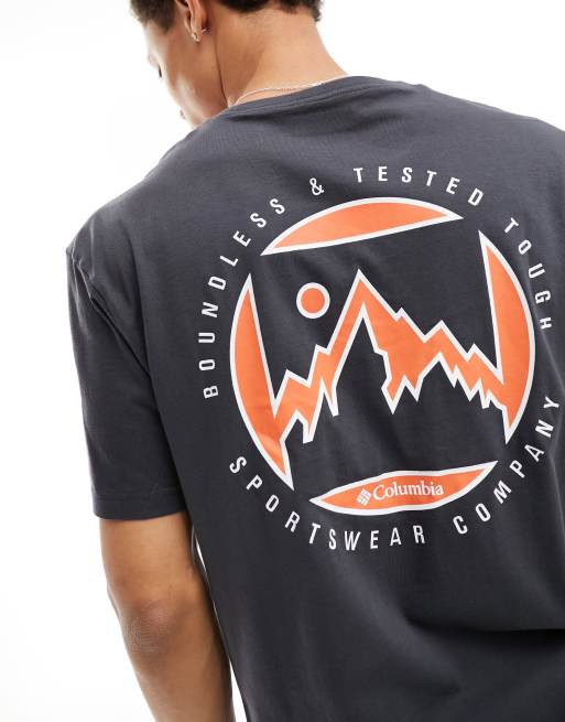 Columbia Brice Creek mountain back print t-shirt in black Exclusive at ASOS, 3 of 4