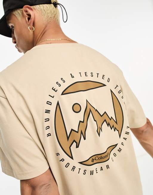 Columbia Brice Creek t-shirt in beige exclusive to ASOS 