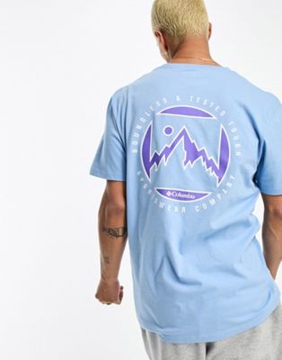Columbia Brice Creek t-shirt in blue exclusive to ASOS