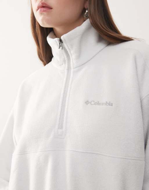 Columbia – Brushy Bay – Fleece-Sweatshirt in Eisgrau mit kurzem Reißverschluss, 2 von 4
