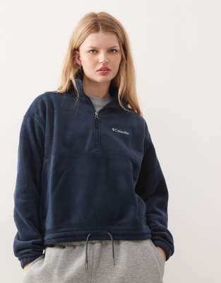 Columbia - Brushy Bay - Fleece-Sweatshirt in Marineblau mit halbem Reißverschluss